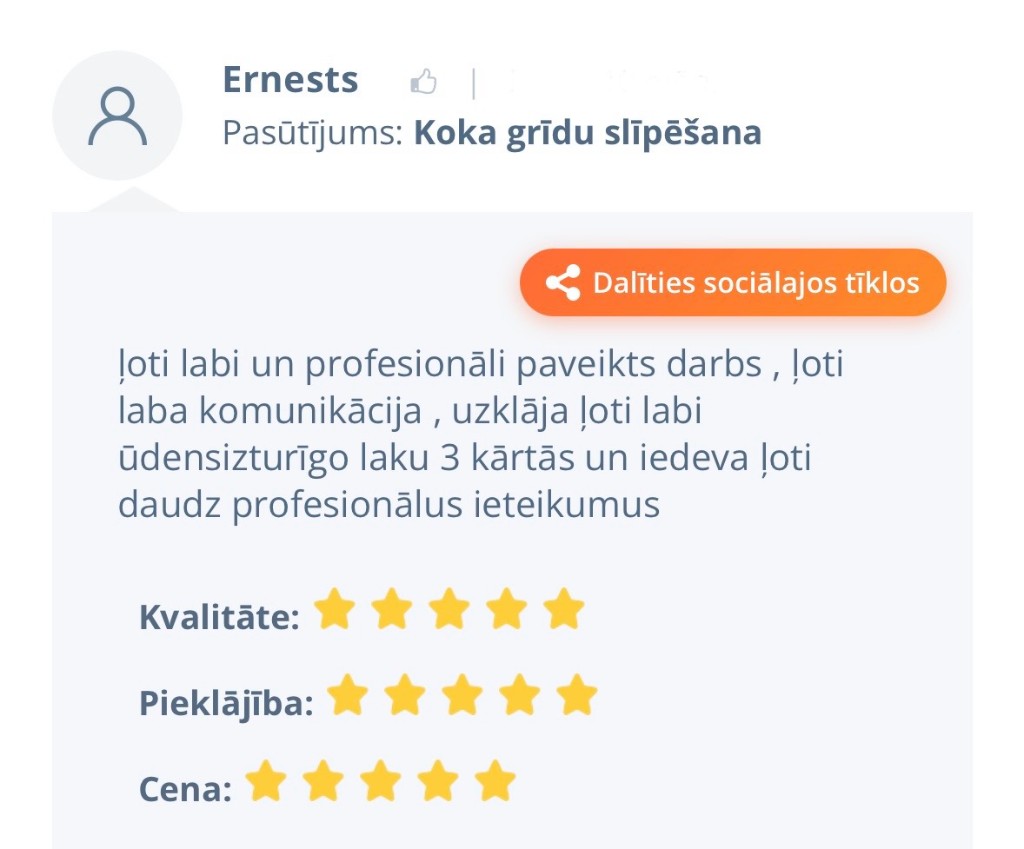 Klienta atsauksme 10