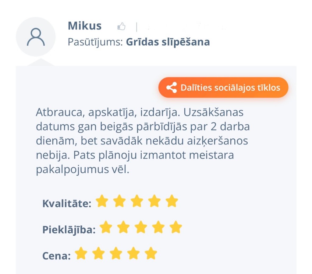Klienta atsauksme 19